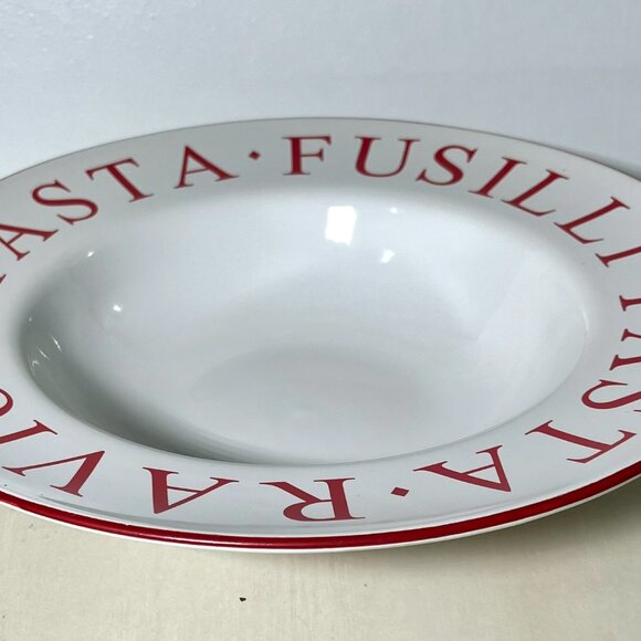 OVER AND BACK 11" Individual Pasta/Salad Serving Bowl - Indoor Outfitters, Words - Picture 2 of 5